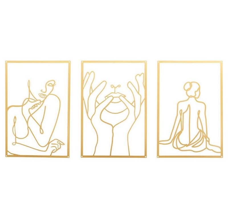 zggzerg Wanddekoobjekt 3 Stück Wanddekoration aus Metall, Minimalistische Wandkunst Hausdeko zggzerg Wanddekoobjekt 3 Stück Wanddekoration aus Metall, Minimalistische Wandkunst Hausdeko von zggzerg