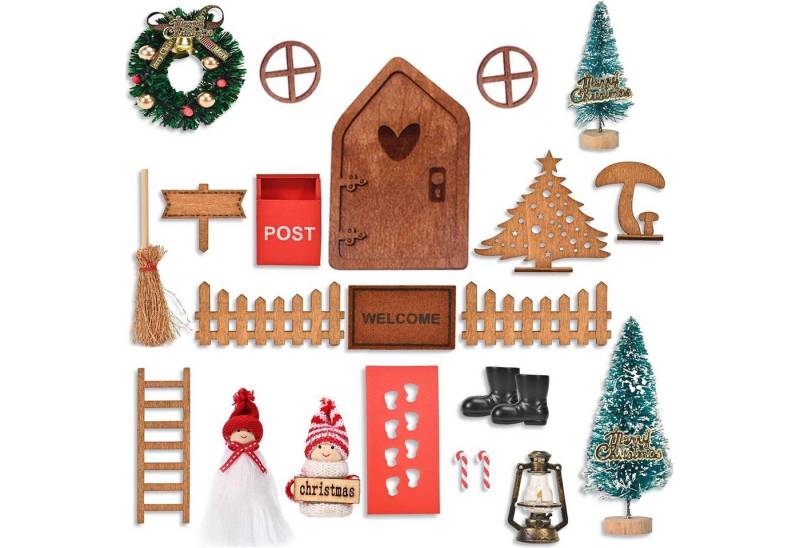 zggzerg Weihnachtshaus Wichteltür Zubehör Set, Weihnachtswichtel Tür Elfentür, Feentür Set zggzerg Weihnachtshaus Wichteltür Zubehör Set, Weihnachtswichtel Tür Elfentür, Feentür Set von zggzerg