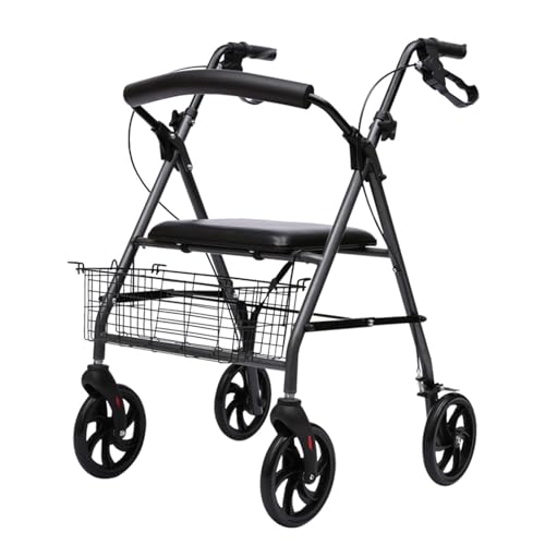 Faltbarer Rollator Rollator-Gehhilfen for Senioren, Rollator-Gehhilfen mit Sitz, einfach zusammenklappbarer Senioren-Gehhilfen mit gepolsterter Rückenlehne, leichte Gehhilfe for erwachsene ältere Mens Faltbarer Rollator Rollator-Gehhilfen for Senioren, Rollator-Gehhilfen mit Sitz, einfach zusammenklappbarer Senioren-Gehhilfen mit gepolsterter Rückenlehne, leichte Gehhilfe for erwachsene ältere Mens von zhangrui1888