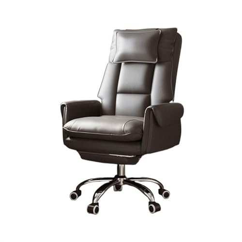 zhangrui1888 Bürostuhl Freizeit Sofa Stuhl Bequem Sitzende Büro Stuhl PU Leder Drehstuhl Haushalt Liege Computer Stuhl Gaming-Stuhl(Grigio) von zhangrui1888