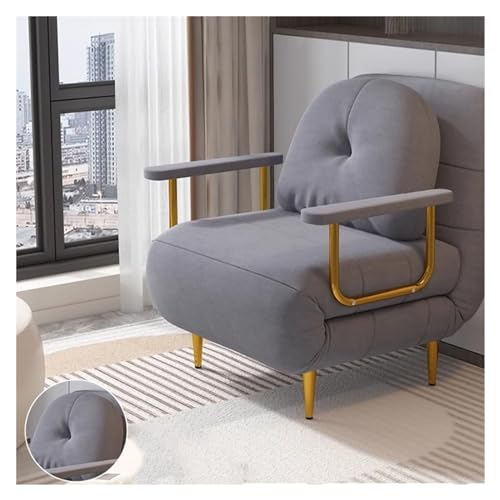 zhangrui1888 Schlafsofa Modernes Klappschlafsofa, Schlafsofa mit multifunktionaler Verstellbarer Rückenlehne, umwandelbarer Klappsessel, geeignet for Wohnzimmer, Schlafzimmer Klappbett(Grigio,80cm) von zhangrui1888
