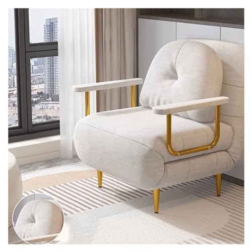zhangrui1888 Schlafsofa Modernes Klappschlafsofa, Schlafsofa mit multifunktionaler Verstellbarer Rückenlehne, umwandelbarer Klappsessel, geeignet for Wohnzimmer, Schlafzimmer Klappbett(Weiß,80cm) von zhangrui1888