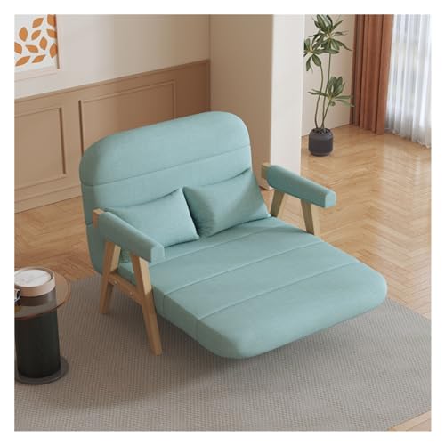 zhangrui1888 Schlafsofa Schlafsofa, Schlafsofa mit Armlehne, modernes Schlafsofa mit Verstellbarer Rückenlehne, umwandelbare Sofas for Wohnzimmer, Büros, kleine Räume, Wohnungen Klappbett(Blue,100cm) von zhangrui1888