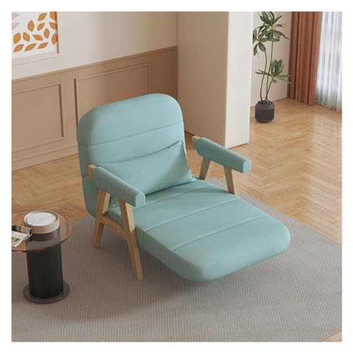 zhangrui1888 Schlafsofa Schlafsofa, Schlafsofa mit Armlehne, modernes Schlafsofa mit Verstellbarer Rückenlehne, umwandelbare Sofas for Wohnzimmer, Büros, kleine Räume, Wohnungen Klappbett(Blue,80cm) von zhangrui1888