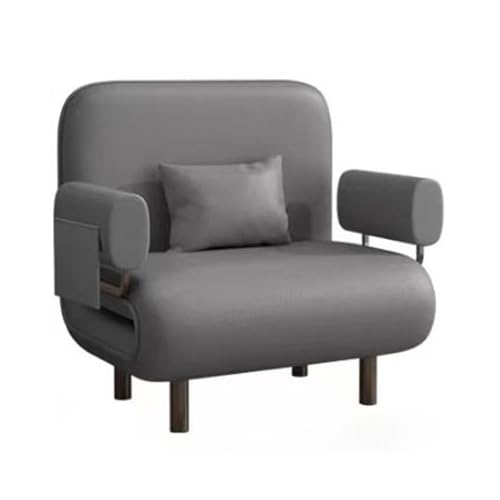zhangrui1888 Schlafsofa Schlafsofa, multifunktionaler klappbarer Fußhocker, Gästebett mit Verstellbarer Rückenlehne, geeignet for kleine Räume, Wohnungen Klappbett(Grigio) von zhangrui1888