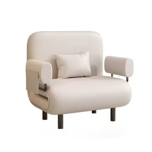zhangrui1888 Schlafsofa Schlafsofa, multifunktionaler klappbarer Fußhocker, Gästebett mit Verstellbarer Rückenlehne, geeignet for kleine Räume, Wohnungen Klappbett(Weiß) von zhangrui1888