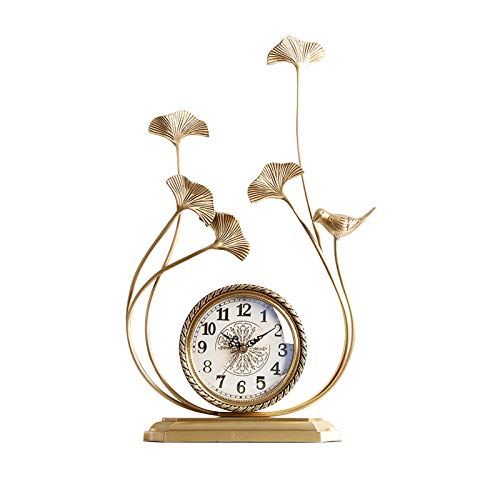 zhangrui1888 Tischuhren Haushalt Messing Tisch Uhr Ornament Wohnzimmer Eingang Vintage Kreative Dekoration Schreibtisch Uhr Vintage Schreibtischuhr von zhangrui1888