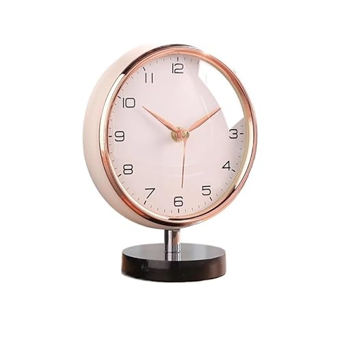 zhangrui1888 Tischuhren Minimalistischen Design Schreibtisch Uhren Nordic Elektronische Wohnzimmer Stille Tischuhr Zubehör Moderne Wohnkultur Vintage Schreibtischuhr(Gold) von zhangrui1888