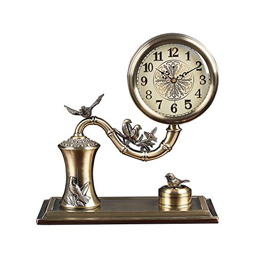 zhangrui1888 Tischuhren Moderne Schreibtischuhr aus Metall, Heimdekoration, Schreibtischuhr for Wohnzimmer, Tischplatte, Arbeitsplatte Vintage Schreibtischuhr zhangrui1888 Tischuhren Moderne Schreibtischuhr aus Metall, Heimdekoration, Schreibtischuhr for Wohnzimmer, Tischplatte, Arbeitsplatte Vintage Schreibtischuhr von zhangrui1888