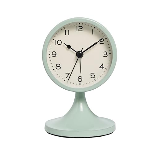 zhangrui1888 Tischuhren Retro Metall Quarz Wecker Stille Nachttisch Nachtlicht Schreibtisch Uhr Hause Dekoration Urlaub Geschenk Vintage Schreibtischuhr(Green) von zhangrui1888