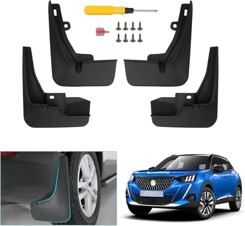 zhangttt 4-Piece Car Mud Flaps Set Für Peugeot 2008 e-2008 GT Line 2020-2025 - Front/Rear Splash Guards, No-Drill All-Weather Mudguards with Mounting Screws zhangttt 4-Piece Car Mud Flaps Set Für Peugeot 2008 e-2008 GT Line 2020-2025 - Front/Rear Splash Guards, No-Drill All-Weather Mudguards with Mounting Screws von zhangttt