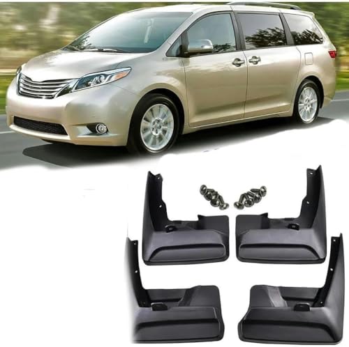 zhangttt 4-Piece Car Mud Flaps Set Für Sienna XL30 2011-2020 - Front/Rear Splash Guards, No-Drill All-Weather Mudguards with Mounting Screws von zhangttt