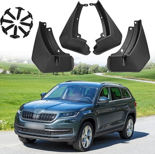zhangttt 4-Piece Car Mud Flaps Set Für Skoda Kodiaq 2016-2021 - Front/Rear Splash Guards, No-Drill All-Weather Mudguards with Mounting Screws zhangttt 4-Piece Car Mud Flaps Set Für Skoda Kodiaq 2016-2021 - Front/Rear Splash Guards, No-Drill All-Weather Mudguards with Mounting Screws von zhangttt
