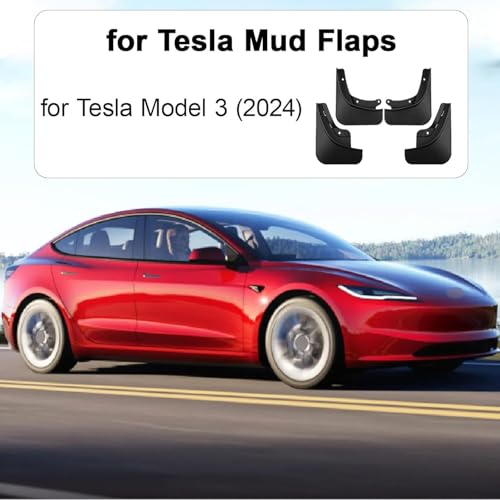 zhangttt 4-Piece Car Mud Flaps Set Für Tesla Model 3 2024 - Front/Rear Splash Guards, No-Drill All-Weather Mudguards with Mounting Screws zhangttt 4-Piece Car Mud Flaps Set Für Tesla Model 3 2024 - Front/Rear Splash Guards, No-Drill All-Weather Mudguards with Mounting Screws von zhangttt