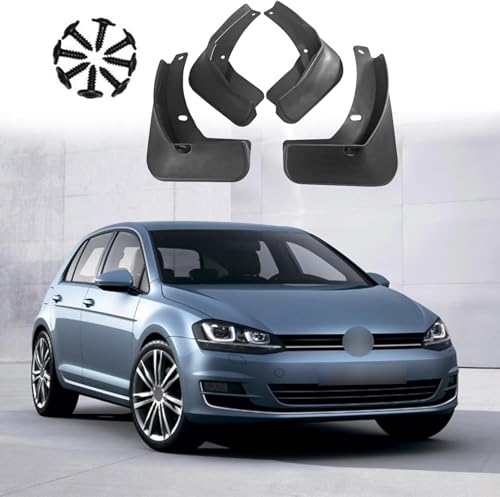 zhangttt 4-Piece Car Mud Flaps Set Für VW Golf 7 MK7 7.5 MK7.5 2013-2019 - Front/Rear Splash Guards, No-Drill All-Weather Mudguards with Mounting Screws von zhangttt