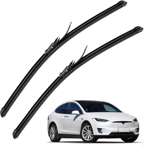 zhangttt Universal Naturkautschuk-Wischgummi für Frontscheibenwischer – Ersatzgummi für Tesla Model X(28"+ 18")-Modelle von zhangttt