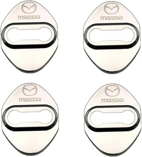 zhangxiaon 4er Set Edelstahl-Autotürschlossabdeckungen für Mazda 2 Sedan 2019 2020 2021 2022 Rostfreie Türschlösser Schutzabdeckung Auto Türverriegelungsabdeckung von zhangxiaon