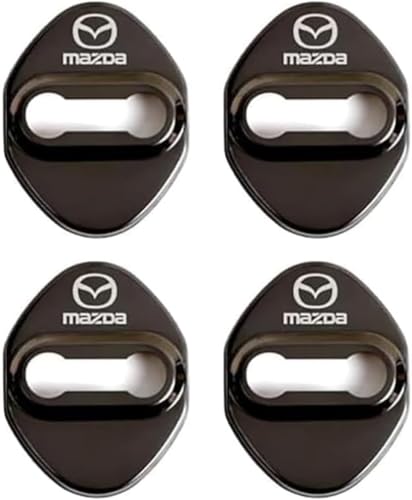 zhangxiaon 4er Set Edelstahl-Autotürschlossabdeckungen für Mazda Axela Hatchback 2003-2019 Rostfreie Türschlösser Schutzabdeckung Auto Türverriegelungsabdeckung von zhangxiaon