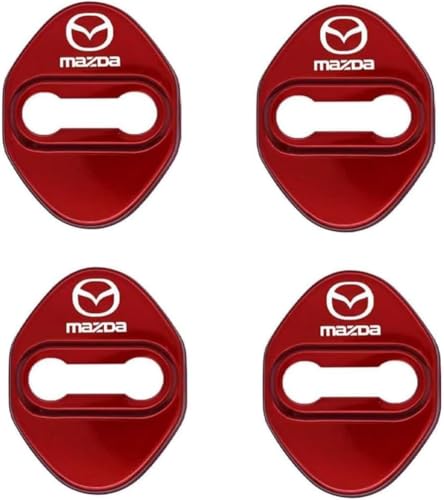 zhangxiaon 4er Set Edelstahl-Autotürschlossabdeckungen für Mazda Axela Hatchback 2003-2019 Rostfreie Türschlösser Schutzabdeckung Auto Türverriegelungsabdeckung von zhangxiaon