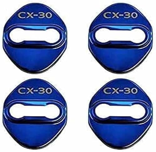 zhangxiaon 4er Set Edelstahl-Autotürschlossabdeckungen für Mazda CX30 Rostfreie Türschlösser Schutzabdeckung Auto Türverriegelungsabdeckung von zhangxiaon