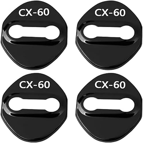 zhangxiaon 4er Set Edelstahl-Autotürschlossabdeckungen für Mazda CX60 2022 2023 Rostfreie Türschlösser Schutzabdeckung Auto Türverriegelungsabdeckung von zhangxiaon