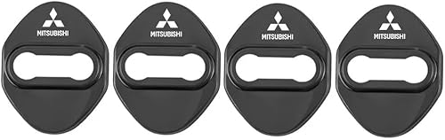 zhangxiaon 4er Set Edelstahl-Autotürschlossabdeckungen für Mitsubishi Outlander Lancer Ex ASX Pajero Sport L200 Rostfreie Türschlösser Schutzabdeckung Auto Türverriegelungsabdeckung von zhangxiaon