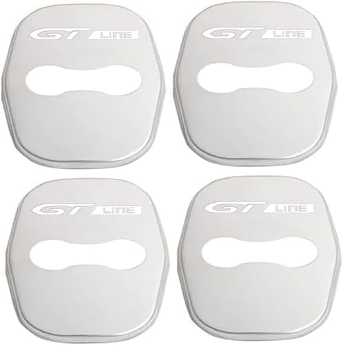 zhangxiaon 4er Set Edelstahl-Autotürschlossabdeckungen für Peugeot 2008 SW CC GT RCZ Rostfreie Türschlösser Schutzabdeckung Auto Türverriegelungsabdeckung von zhangxiaon