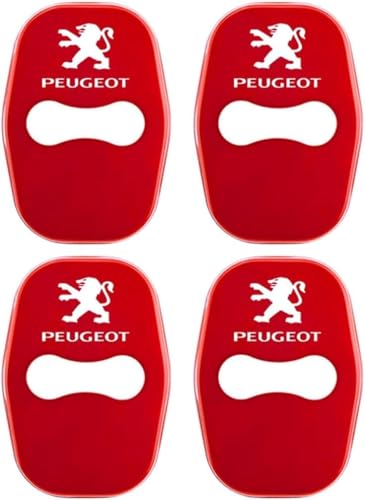 zhangxiaon 4er Set Edelstahl-Autotürschlossabdeckungen für Peugeot 4008 2007 2008 2015 Rostfreie Türschlösser Schutzabdeckung Auto Türverriegelungsabdeckung von zhangxiaon