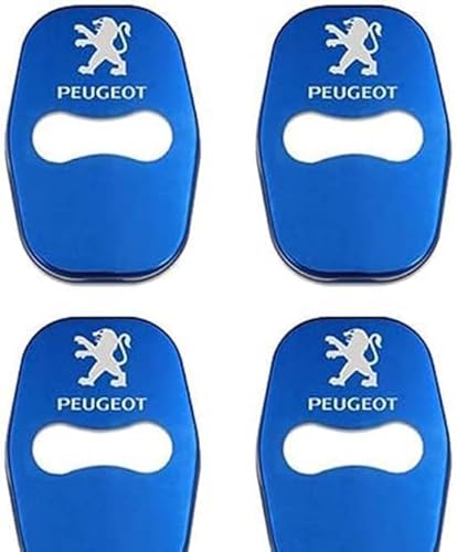 zhangxiaon 4er Set Edelstahl-Autotürschlossabdeckungen für Peugeot 5008 2017-2021 Rostfreie Türschlösser Schutzabdeckung Auto Türverriegelungsabdeckung von zhangxiaon