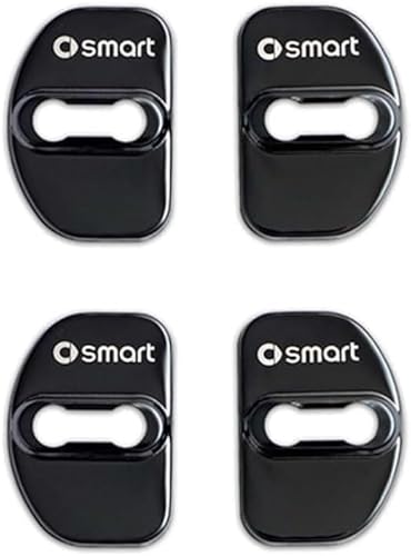 zhangxiaon 4er Set Edelstahl-Autotürschlossabdeckungen für Smart 453 Rostfreie Türschlösser Schutzabdeckung Auto Türverriegelungsabdeckung von zhangxiaon