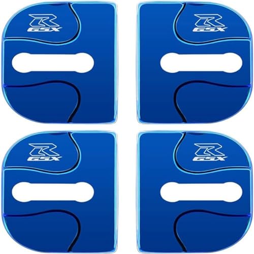 zhangxiaon 4er Set Edelstahl-Autotürschlossabdeckungen für Suzuki GSXR Rostfreie Türschlösser Schutzabdeckung Auto Türverriegelungsabdeckung von zhangxiaon