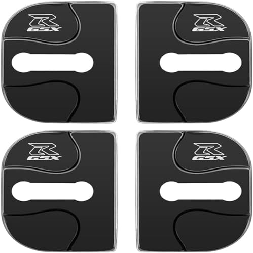 zhangxiaon 4er Set Edelstahl-Autotürschlossabdeckungen für Suzuki GSXR Rostfreie Türschlösser Schutzabdeckung Auto Türverriegelungsabdeckung von zhangxiaon