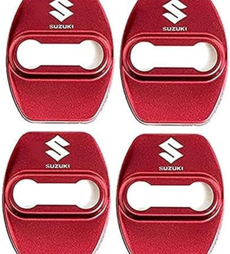 zhangxiaon 4er Set Edelstahl-Autotürschlossabdeckungen für Suzuki Vitara Ignis Swift Baleno SCross SX4 Rostfreie Türschlösser Schutzabdeckung Auto Türverriegelungsabdeckung von zhangxiaon