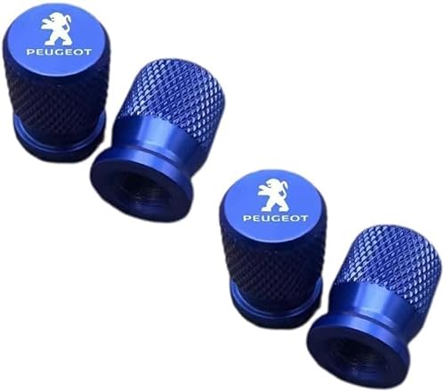 zhangxiaon Alu Reifenventilkappen Für Peugeot rc sw rcline rc-line 206 307 407 1007 4007 Korrosionsbeständig Auslaufsicher Autoventile Reifenstaubkappen von zhangxiaon