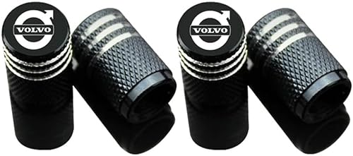 zhangxiaon Alu Reifenventilkappen Für Volvo V40 V60 C30 S60 S80 S90 XC60 Korrosionsbeständig Auslaufsicher Autoventile Reifenstaubkappen von zhangxiaon
