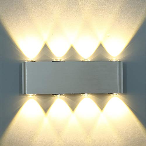 zhbotaolang LED Wandleuchte Up Down Modern Style Tagesbeleuchtung Innen Badezimmer Schlafzimmer Flur Sconce Warm Weiß 8W von zhbotaolang