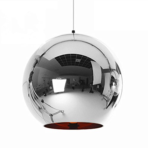 zhbotaolang Moderne Mini Globe Pendelleuchten verstellbar Spiegel Nordic Ball Shade Hänge Deckenlampe Küche Insel FlureSilber 15cm von zhbotaolang