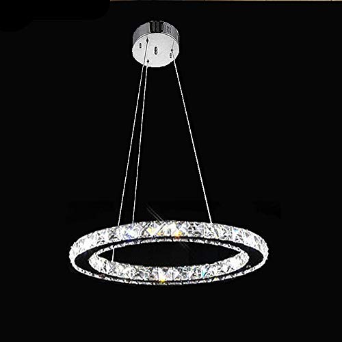 zhbotaolang Moderne Nordische LED Kristall Lampe - Oval Lustre 1 Ring Wohnzimmer Schlafzimmer Küche Deckenleuchte(Kaltes Weiß) von zhbotaolang