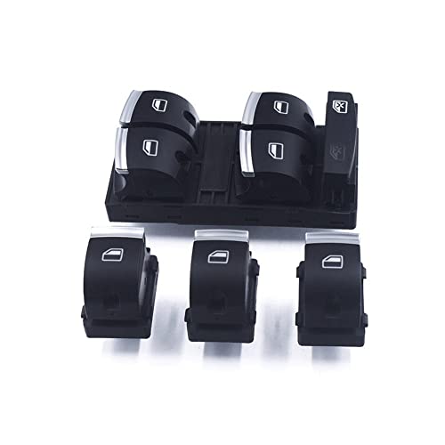Drucktastenschalter Elektrischer Fensterheber Hauptfensterschalter Für Audi A3 8P A4 S4 RS4 B6 B7 A6 S6 RS6 C6 Q7 4F0959851H 4F0 959 851H Tastenkonsole (Farbe : Set) von zhengyusm