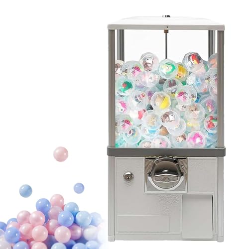 Gashapon Kapselautomat, Gewerbliche Münzbetriebene Süßigkeitenautomat, Große Spielzeugautomat Mit 360 Grad Rotation Für Einkaufszentren, Supermärkte, Spielhallen Und Freizeitparks(White) von zhenmaster