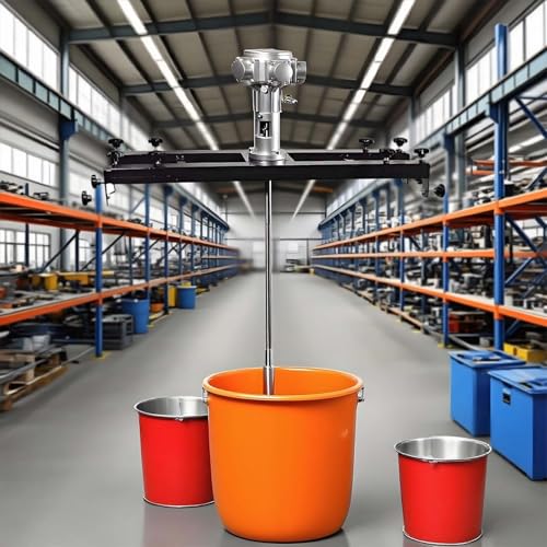 Pneumatisches IBC Rührwerk Mit Geräuscharmem Luftmotor, Faltpropeller Für Farbe, Chemikalien, Klebstoffe, Industrieller Tankmischer Mit Einstellbarer Halterung(3cylinders) von zhenmaster