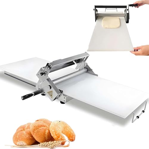 Professioneller Teigausroller manuell, Edelstahl, faltbar und tragbar, 0-25 mm Stärke, perfekt für Pizza, Croissants, Blätterteig, Bäckerei, Konditorei, Küche, Gastronomie(90x40cm) von zhenmaster