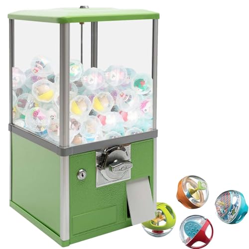 Spielzeugautomat, Große Kommerzielle Gashapon Maschine, Münzbetriebene Kaugummiautomat, Robuste Süßigkeitenautomat Mit 360 Grad Drehung Für Arcade Und Einkaufszentren(Green) von zhenmaster