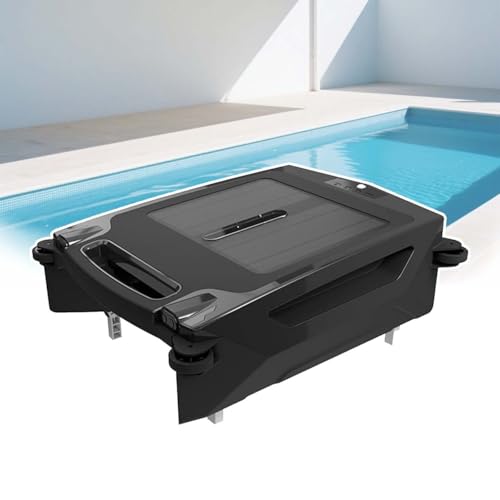 zhenmaster Bluetooth Poolroboter mit Solar – Kabelloser Reiniger mit 3.4L Schmutzkorb, App-Bedienung, Selbstparken, Für Chlorbecken, IPX7 Wasserschutz von zhenmaster