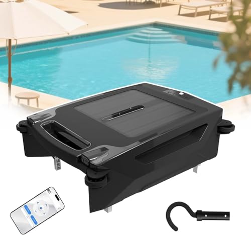 zhenmaster Intelligenter Solar Poolroboter mit App – Kabelloser Poolreiniger mit 2500mAh Akku, Selbstparken, IPX7, 3.4L Korb, Für Chlor- & Salzwasserbecken von zhenmaster