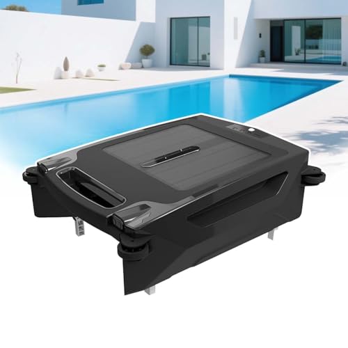 zhenmaster Kabelloser Poolroboter mit Solarpanel & Bluetooth – App-gesteuerter Skimmer für große Pools, 2 Reinigungsmodi, 3.4L Korb, Akku 2500mAh, IPX7, bis 100㎡ von zhenmaster