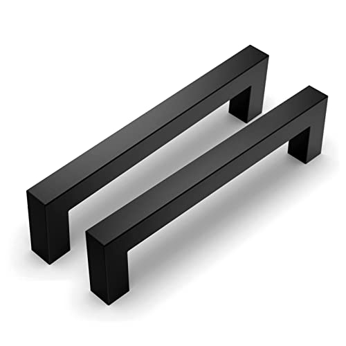 2 Stück Möbelgriffe Schwarz Griffe für Küchenschränke Schrankgriffe aus Edelstahl Schubladengriffe Schwarze Türgriffe für Küchenschränke (90mm) von zhijiaqian456