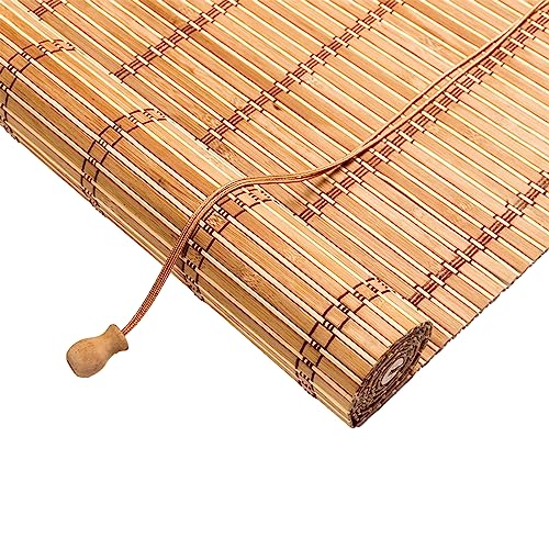 Bambusrollo Sonnenschutz Sichtschutz Rollo Seitenzugrollo Raffrollos, Natur Holzrollos,für Fenster und Türen,Sonnenschirm,Anpassbar (75 x 230 cm) von zhijiaqian456