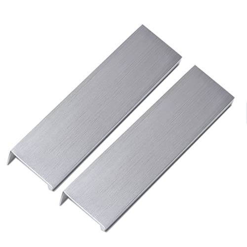 Schrankgriffe Verdeckter 2 Stück Schubladengriff Griffe Versteckte Schrankgriffe Silber mit Schrauben Aluminiumlegierung für Kleiderschrank Schrank Schlafzimmer Küche Wohnzimmer (80mm) von zhijiaqian456