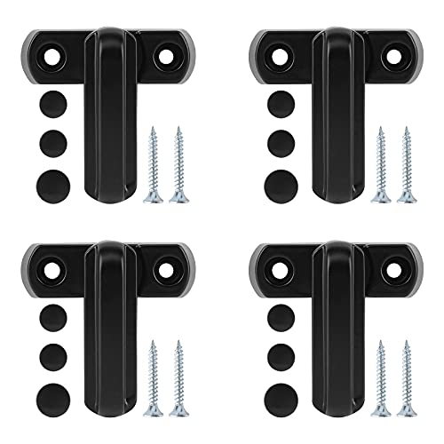 4 Stück Fenstersicherung, Aluminiumlegierung Safe Fensterschloss für Tür Heimsicherheit Kinderschutz, Jammer Fenster Extra Schloss für UPVC/PVC Türen Fenster- Schwarz 4 Stück Fenstersicherung, Aluminiumlegierung Safe Fensterschloss für Tür Heimsicherheit Kinderschutz, Jammer Fenster Extra Schloss für UPVC/PVC Türen Fenster- Schwarz von zhiming